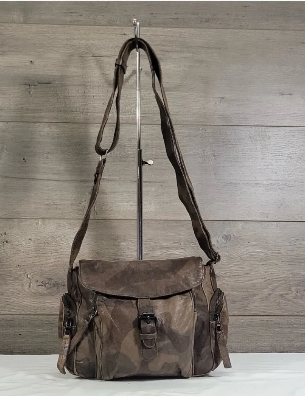 Free People Venera Distressed Leather Bag  Made by Christiansen.